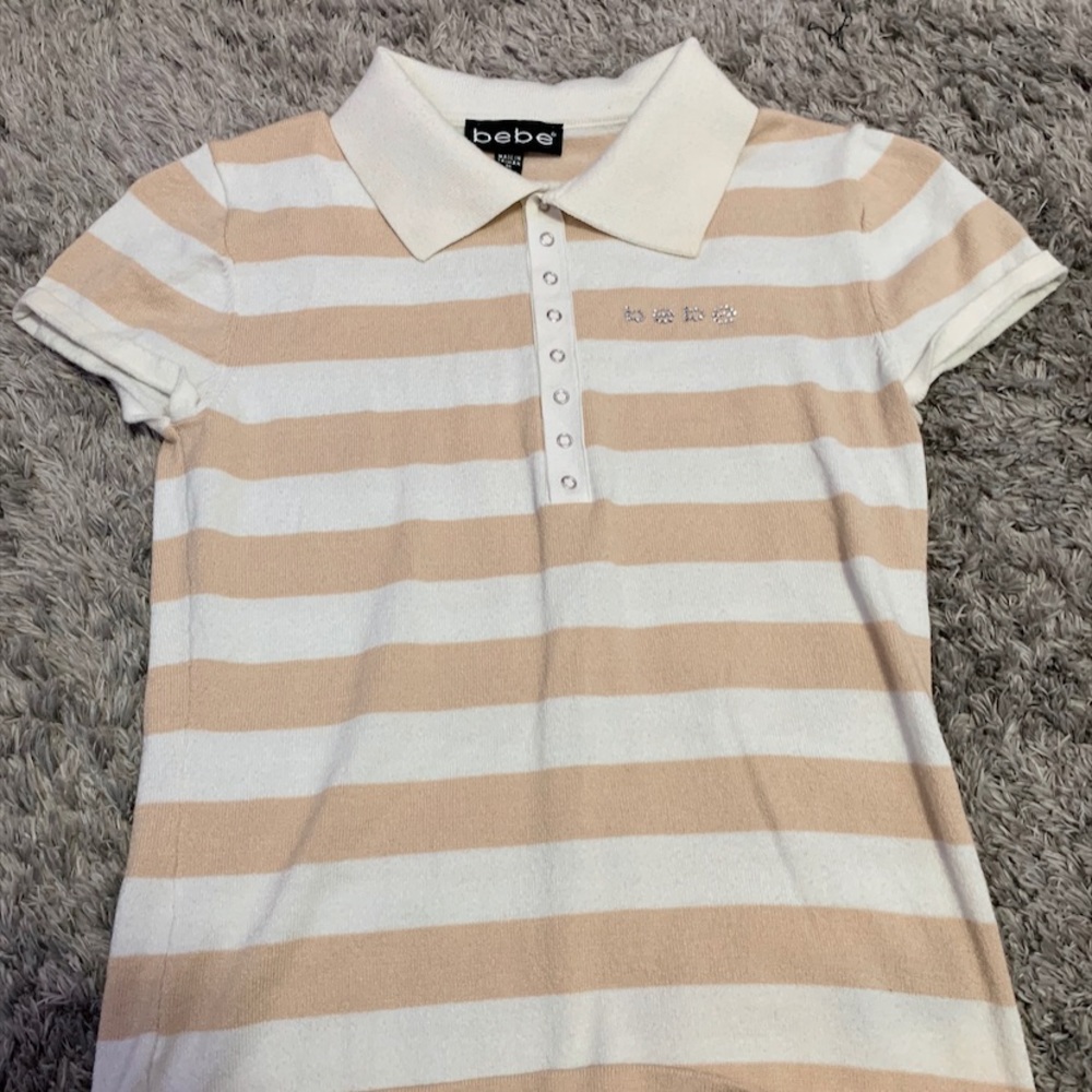 skin tight bebe crop shirt